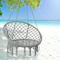 thumbnail image 2 of Hammock Chair Macrame Swing Handwoven Tassel Swing Hanging Chair for Indoor Outdoor Home Patio Yard Garden Reading Leisure, 2 of 4
