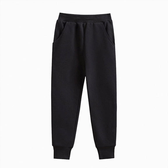 Hessimy Boys Cargo Sweatpants Pull-On Elastic Waist Open Bottom Active Casual Baggy Pants with 4 Pockets 6-12 Months 12-24 Months 2T 3T 4T 5T 6T 7T 8T 9T Children(Black,4-5 Years)