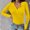 Yellow, variant on BUIGTTKLOP Womens Long Sleeve Shirts V Neck Ribbed Knit Shirts Business Casual Collared Work Top Slim Fitted Basic 2025 Fall Outfit