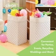 thumbnail image 4 of Clean Cubes 30-Gallon Pop-Up Trash Bins, 3-Pack, Trellis – Disposable, Collapsible, with Fitted Trash Bags, 4 of 7
