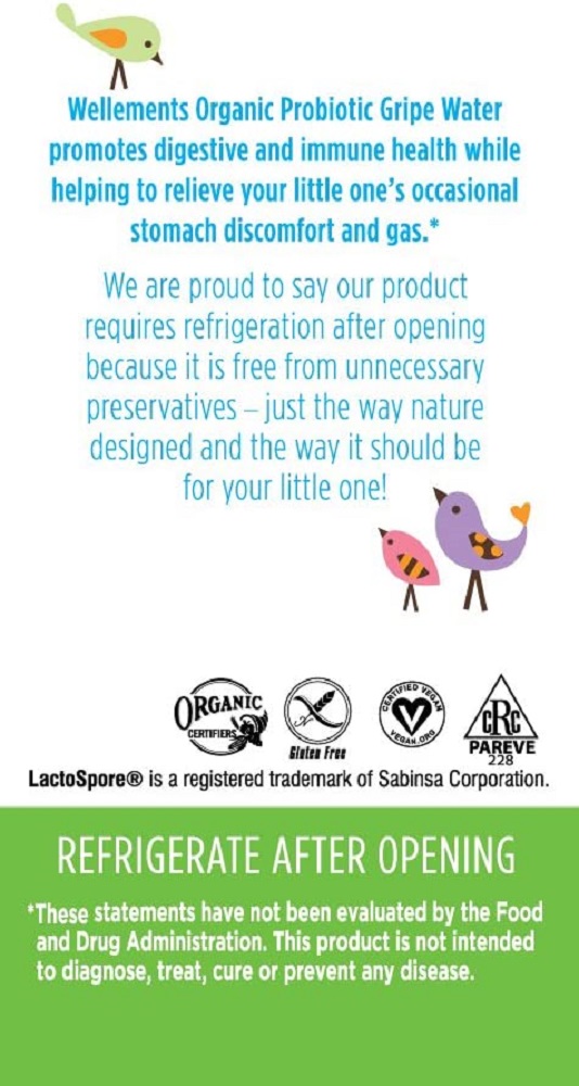 wellements organic probiotic gripe water