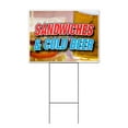 thumbnail image 1 of Sandwiches & Cold Beer (18" x 24") Yard Sign, Includes Metal Step Stake, 1 of 6