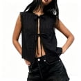 thumbnail image 2 of Shihyeh Womens Tie Front Vest Top Floral Embroidered Eyelet Tank Tops Sleeveless Going Out Shirts, 2 of 9