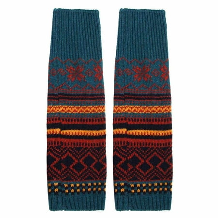 

Leg Warmers Leggings Crochet Winter Fair Isle Knee High Knit Boot Warmer Socks
