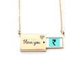 thumbnail image 1 of Thailand Currency Symbol THB Letter Envelope Necklace Pendant Jewelry, 1 of 3