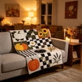 thumbnail image 5 of ShengapQ Cute Fall Blanket, Cozy Flannel Nap Blanket, Lightweight Heat Retaining Throw Blanket for Home Decor, Perfect for Autumn and Thanksgiving, Soft and Portable Blanket, 39×28in, 5 of 6