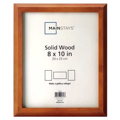 Mainstays Solid Wood 8x10 Picture Frame, Oak - Walmart.com