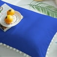 thumbnail image 6 of DNG Creations 4 Piece Pom Pom Sheet Set 100% Egyptian Cotton, White Pom-Pom Fringe Solid Pattern 10 Inch Deep Pocket ( Solid Royal Blue - King ), 6 of 7