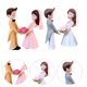 thumbnail image 4 of GOOHOCHY 2 pares de figuras de parejas de novia Romantic Wedding Bride Novias Estatuas de la boda Decors, 4 of 7