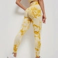 thumbnail image 2 of REORIAFEE Tie Dye Leggings for Women High Waisted Scrunch Butt Athletic Leggings Color Block Ombre Yoga Pants Soft Opaque Slim Exercise Pants for Running Workout Elastic Tights Yellow M, 2 of 4