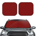 thumbnail image 2 of Naloa Maroon 2 Piece Foldable Car Sun Shades, Car Windshield Sunshade, Front Window Sunshade for Car, Truck, SUV - Small, 2 of 7