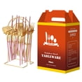 thumbnail image 1 of Juego de cubiertos de acero inoxidable Cateissary 24 Uds. Cuchara Cuchillo Tenedor Rosa y Oro, 1 of 6