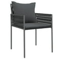 thumbnail image 3 of vidaXL 5 Piece Garden Dining Set with Cushions Poly Rattan and Steel, 3 of 5
