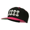 thumbnail image 2 of Halloween 8 Skulls Embroidered Snapback Cap - Black Pink OSFM, 2 of 5