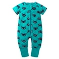 thumbnail image 4 of MYGBCPJS 2-Pack Baby Short Sleeve Zipper Romper Pajamas Toddler Summer Cotton Jumpsuit Sleepwear, 4 of 8