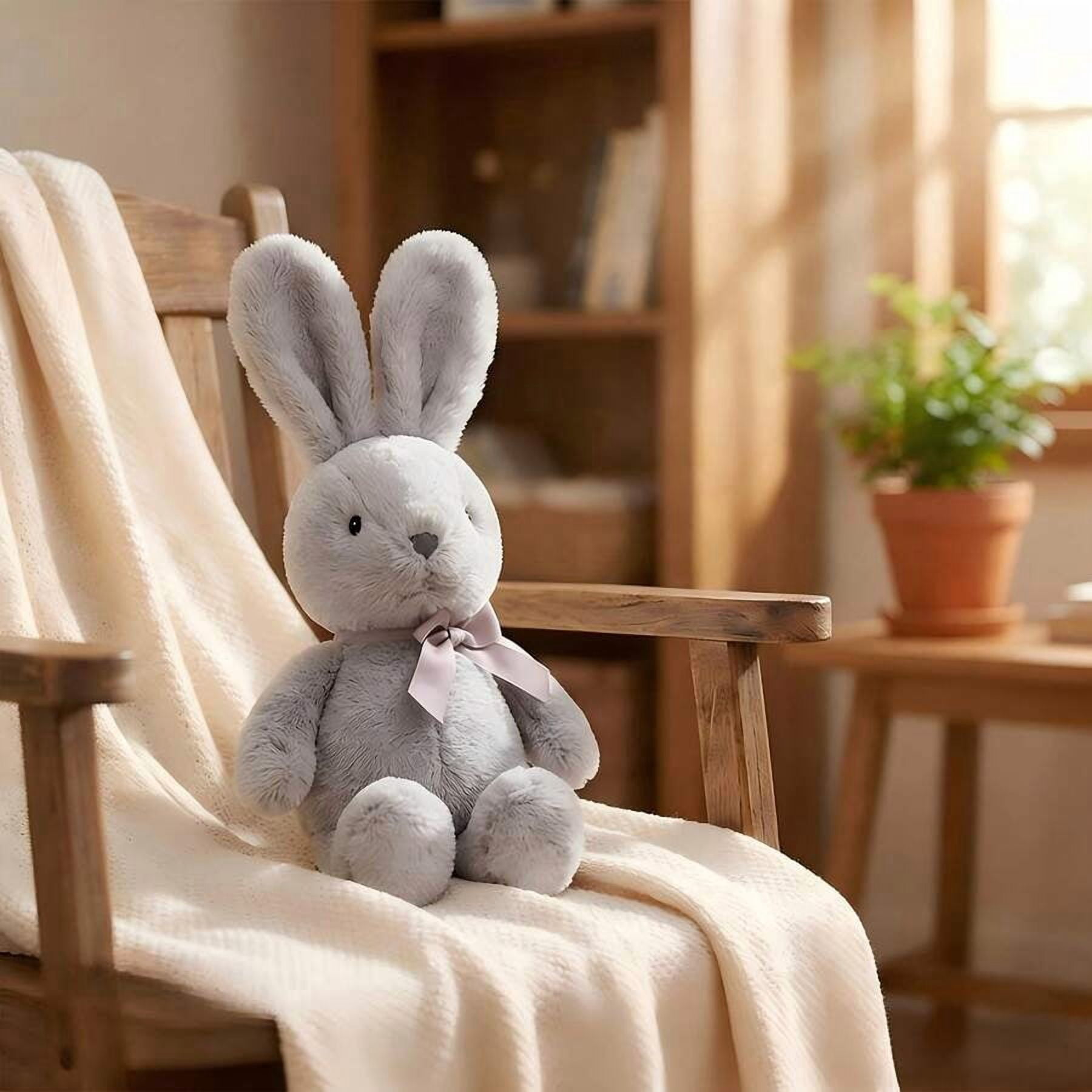 Soft Stuffed Bunny Plush Toy | Cute Lop Jimny Rabbit Doll With Long Ears, Polyester, Mixed Colors | Ideal For Nursery, Home, Bedroom Decor | Huggable Bedtime Companion, Travel Accessory