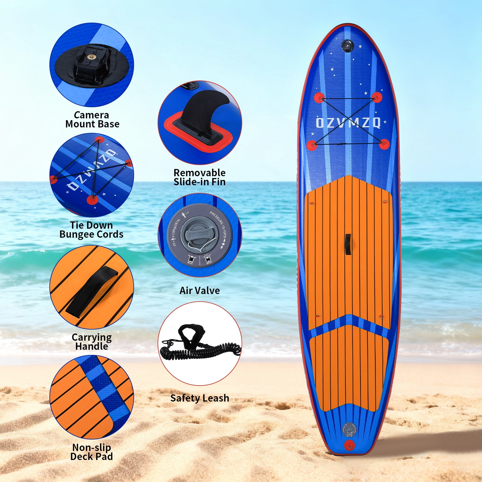 10’6’’ Wide Inflatable Paddle Board for All Skill  Stand-Up Paddle Board for Yoga/Family  EVA Deck with Full  Accessories