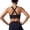Black, variant on Women's Athletic Sports Bra with Built-In Cups Medium Support Criss Cross Back Workout Yoga Bra for Running Gym Fitness