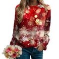 thumbnail image 6 of Futezty Christmas Shirts for Women Trendy Glitter Xmas Tree Graphic Crewneck Long Sleeve Blouses Loose Casual Funny Tops, 6 of 6