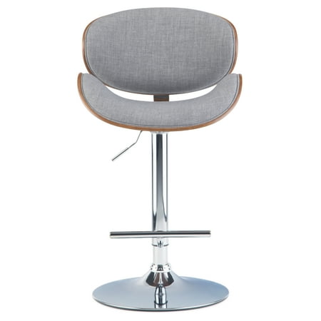 Simpli Home - Marana Bentwood Adjustable Height Gas Lift Bar Stool - Grey