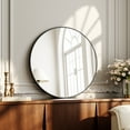 thumbnail image 6 of YVANLA 20" Rounded Bathroom Wall Mirror Vanity Mirror,Black, 6 of 8