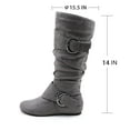 thumbnail image 3 of GJPBGK Women’s Boots Knee High Slouchy Boots Suede Faux Fur Lined Side Zipper Buckle Winter Fashion Boots, 3 of 9