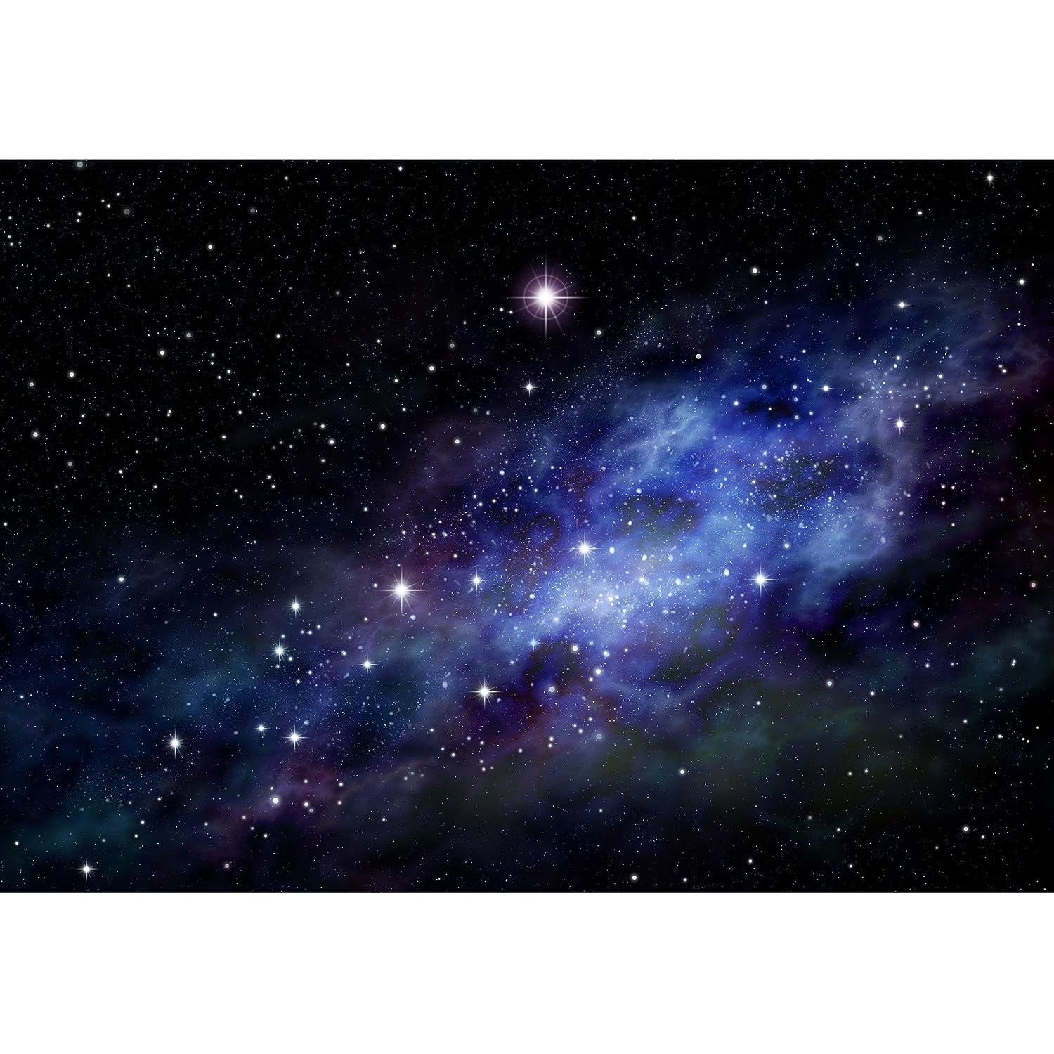 wall26 - Imaginary Background of deep Space and Star Field - Removable Wall Mural | Self-Adhesive Large Wallpaper - 66x96 inches