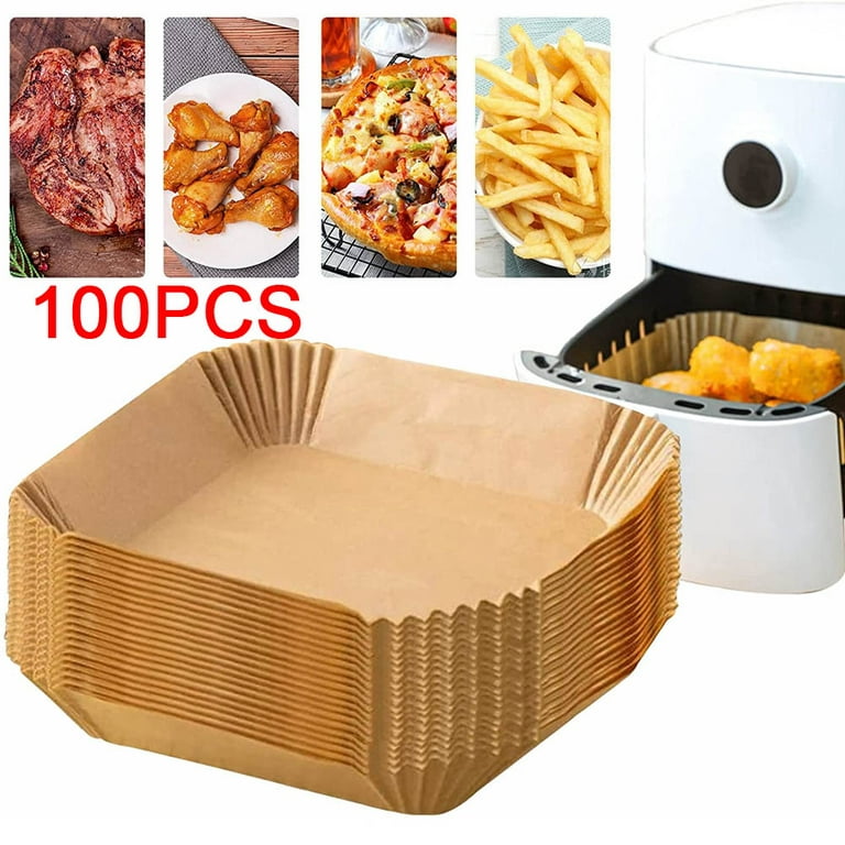 Air Fryer Paper Liners, 100PCS Non-stick Disposable Liners, Baking Paper  for Air Fryer Oil-proof, Water-proof, Food Grade Parchment for Baking