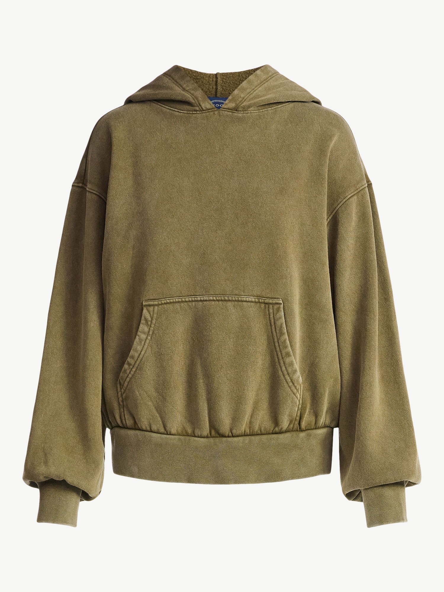 Scoop Women's and Women's Plus Mineral Wash Oversized Hoodie, Sizes XS-4X