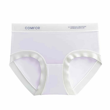 DondPO Womens Underwear Women s Ice Silk Mid Waist Soft And Comfortable Japanese Briefs Womens Sexy Underwear Seamless Underwear For Women Purple XL Clearance