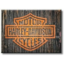 Harley Davidson Motorcycles Picture on Stretched Canvas, Wall Art Décor, Ready to Hang