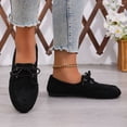 thumbnail image 2 of Womens Black Loafers Slip-On Flats, Comfortable Work Shoes with Soft Slip-On & Rubber Sole for Casual Office Walking,Size 7.5, 2 of 9
