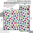 thumbnail image 5 of Green and Pink Leopard Print Teens Toddler Nap Mat with Pillow, Sleeping Mat Bag for Preschool Daycare 51"x22", 5 of 6