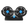 thumbnail image 1 of Car Fan Double Heads Cooling Fan Quiet USB Electric Fan 360° Rotation with 4 Wind Speeds for Car Truck SUV RV, 1 of 7