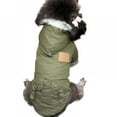 thumbnail image 1 of Winter Autumn Pet Windproof Plush Liner Snap Hooded Jacket Coat, 1 of 10