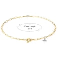 thumbnail image 5 of Lancharmed 14K Gold Plated Necklace for Women Flat Wire Necklace Gifts for Couples, 5 of 7