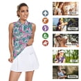 thumbnail image 5 of Womens Golf Shirt Zip Up Sleeveless Polo Shirts Collared Tennis Tank Top UPF 50+ Quick Dry Athletic Shirt, 5 of 6