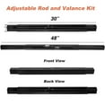 thumbnail image 3 of Adjustable Fireplace Curtain Rod, Heavy-Duty Metal Fireplace Rod Kit With Spark Screen Compatibility, For Fireplace Net Curtains, Multi-Scene Use, 3 of 5