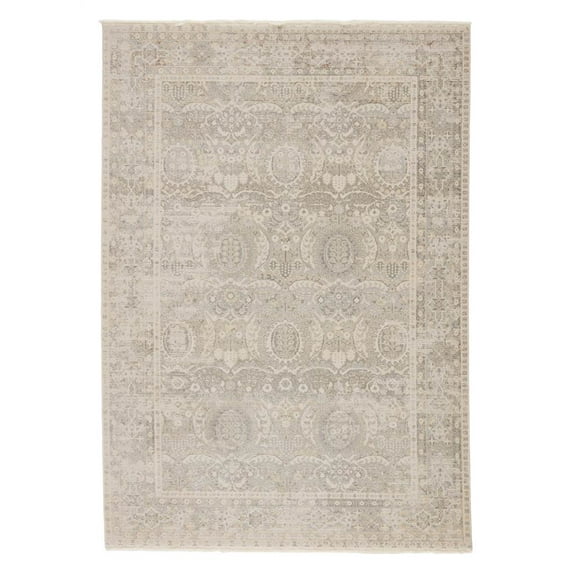 Transitional Michon Area Rug in Gray and Cream (10 ft. 10 in. L x 7 ft. 10 in. W)