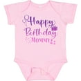 thumbnail image 3 of Inktastic Purple Happy Birthday Mommy Boys or Girls Baby Bodysuit, 3 of 5
