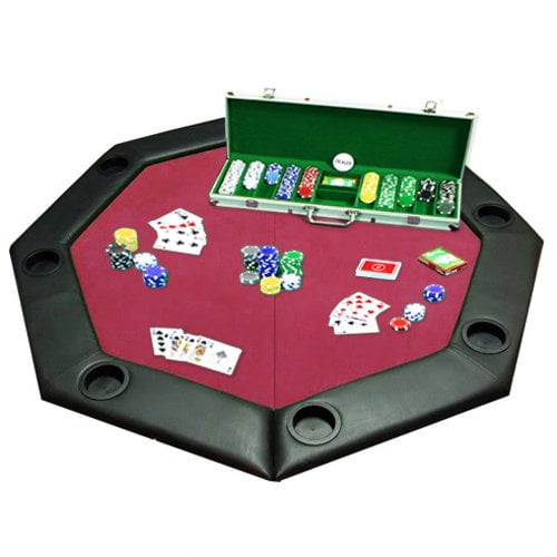 Poker Tables Leisure Sports & Game Room Brybelly 48 Red Felt Folding