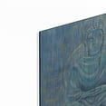 thumbnail image 2 of Luxe Metal Art 'Buddha on Blue I' by Annie Warren, Metal Wall Art, 12"x12", 2 of 9
