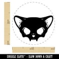 thumbnail image 2 of Cat Skull Ears Bones Skeleton Self-Inking Rubber Stamp for Stamping Ink Stamper Crafting Planners - 1 Inch Medium - Pink Ink, 2 of 7