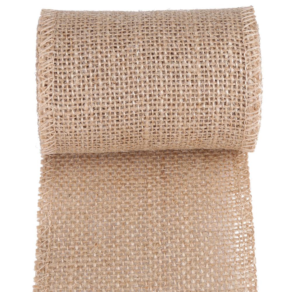 Tebru Burlap Roll Decorative Jute Hessian Fabric For Making Christmas