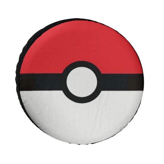 Pokémon - Pokeball Pikachu Waterproof Oxford Tire Covers, Spare Wheel Automotive Weatherproof Dustproof Protectors Fit for CRV SUV Trailer Truck Campers Motorhome 24inch