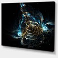 thumbnail image 2 of Green and Yellow Shiny Fractal Flower - Floral Art Canvas Print, 2 of 3