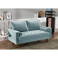 thumbnail image 6 of US Pride Furniture Velvet 58'' Loveseat for Living Room, Light Gray, 6 of 7