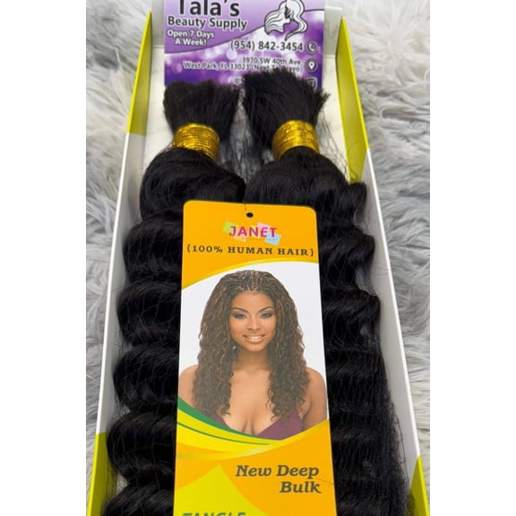 JANET COLLECTION – New Deep Bulk 100% Human Hair Braid – Crochet Braid – REMY Hair – Extension – Human Hair