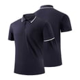 thumbnail image 1 of Men's Short Sleeve Shirt - Business Fashion with Standing Collar and Colour Block Design, 1 of 8