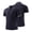 Dark Blue, variant on Gyexs Mens Cotton Polo Shirt Oversized Drop Shoulder Short Sleeve Polos Casual Textured Lightweight Stretch Golf Shirts Activewear White, Size M